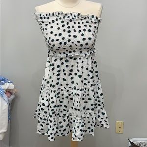 Strapless mini dress